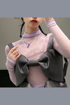 SWAYING/KNIT Seamless Water-soluble Wool Pullover SW212SZ74 Light Purple PS20